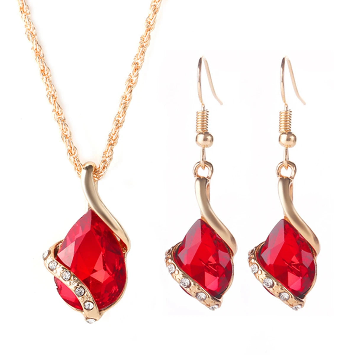 Gold Color Simulated Pearl Jewelry Set