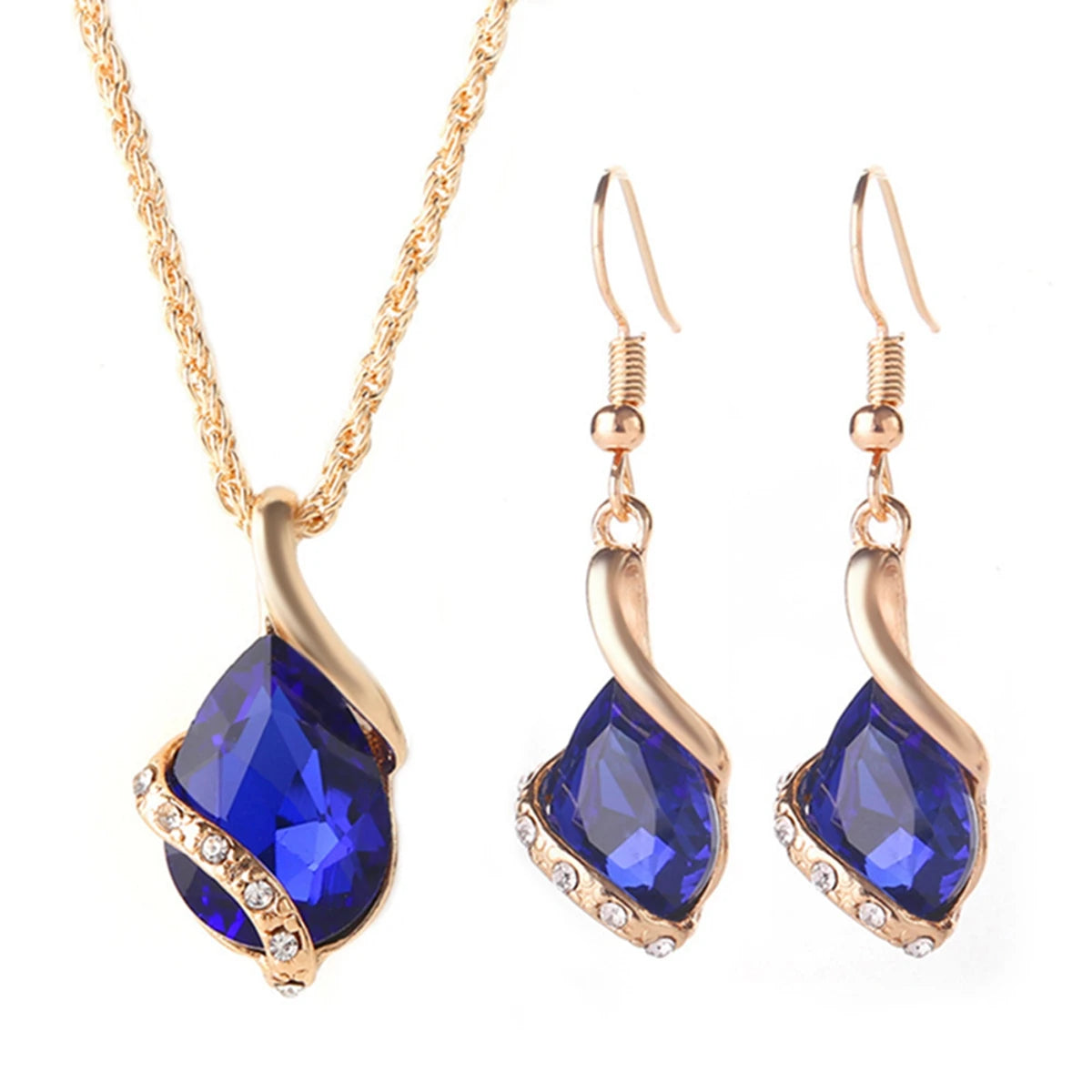 Gold Color Simulated Pearl Jewelry Set