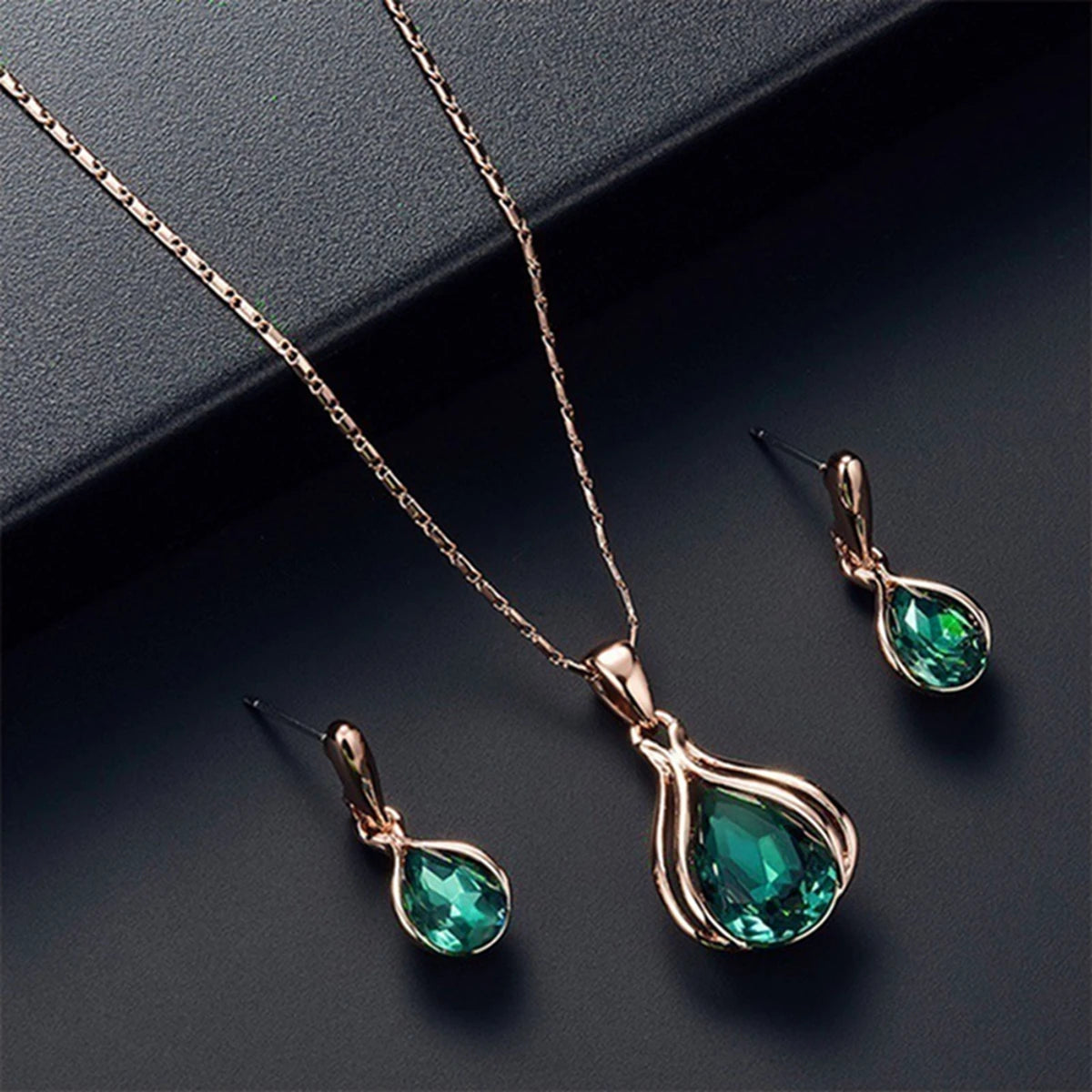Gold Color Simulated Pearl Jewelry Set