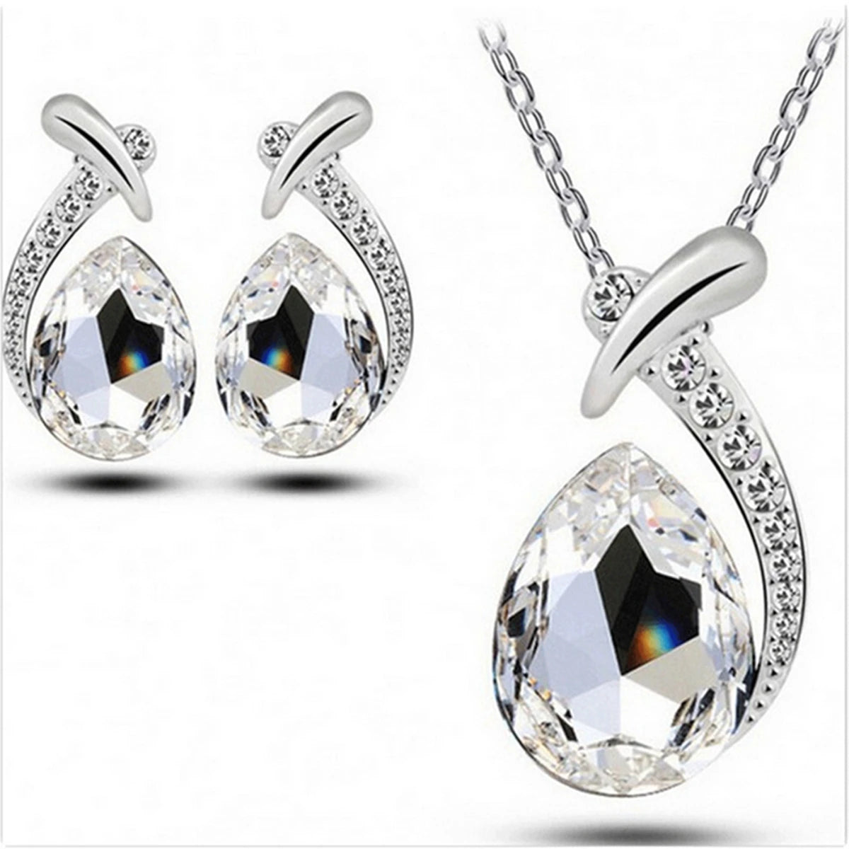 Gold Color Simulated Pearl Jewelry Set